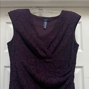 Chaps Deep Purple Midi Dress